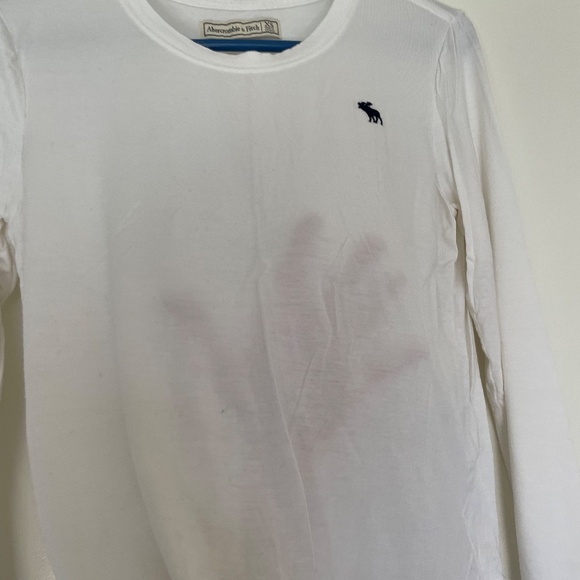 Abercrombie and Fitch White Long-Sleeved Tie-Front Top Size XS - Picture 4 of 11